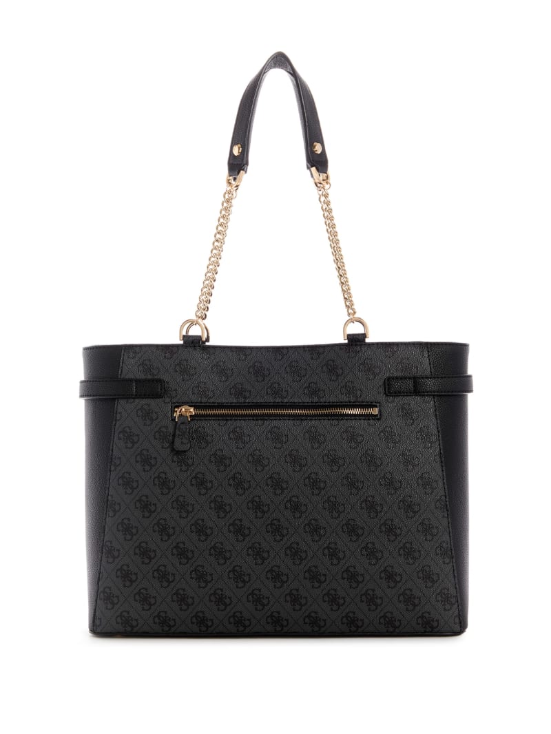 Guess Zadie Logo Girlfriend Women's Tote Bags Black | 9681-WRNKB