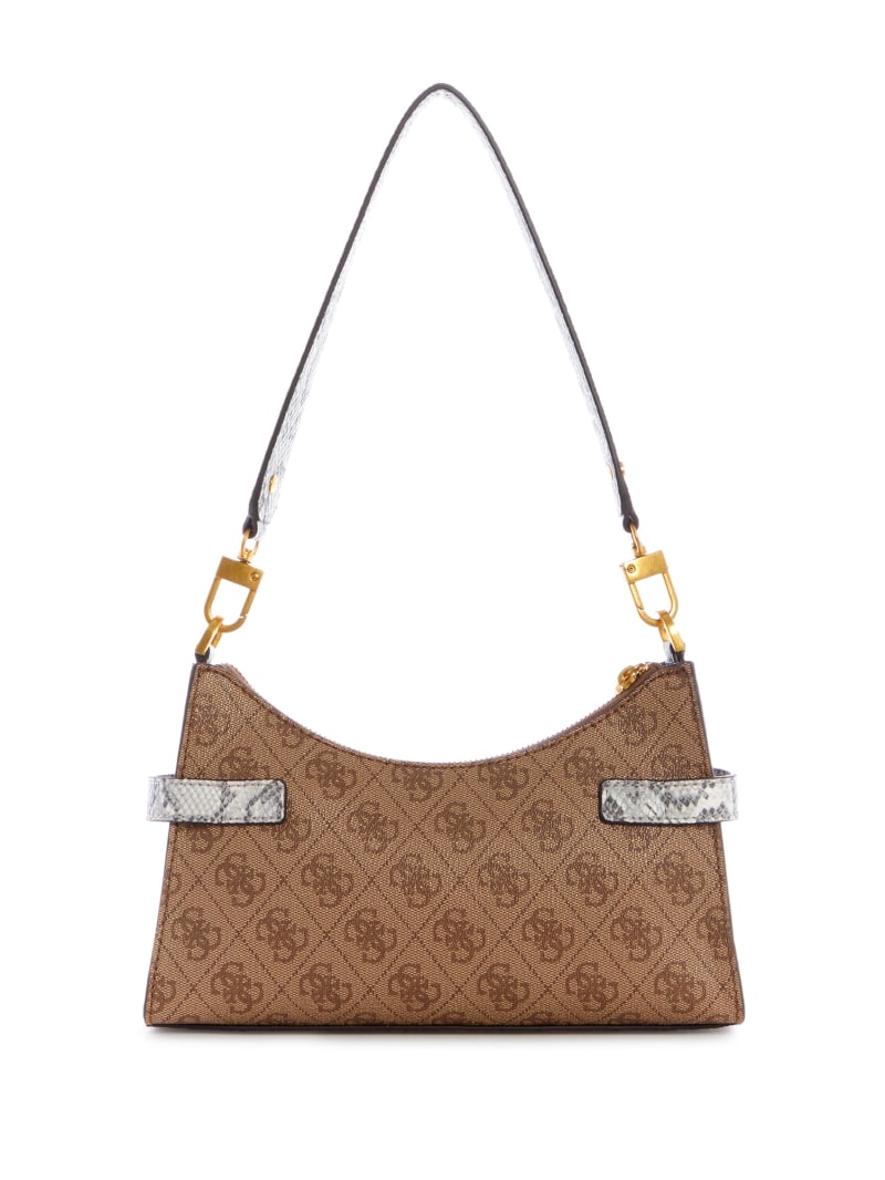 Guess Zadie Logo Women's Shoulder Bags Brown | 5763-NEZFM