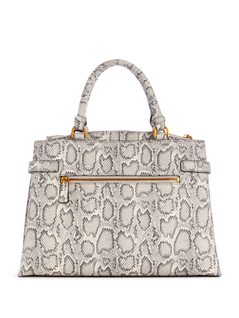 Guess Zadie Python Girlfriend Women's Satchel Bags Grey | 9527-UEGIS