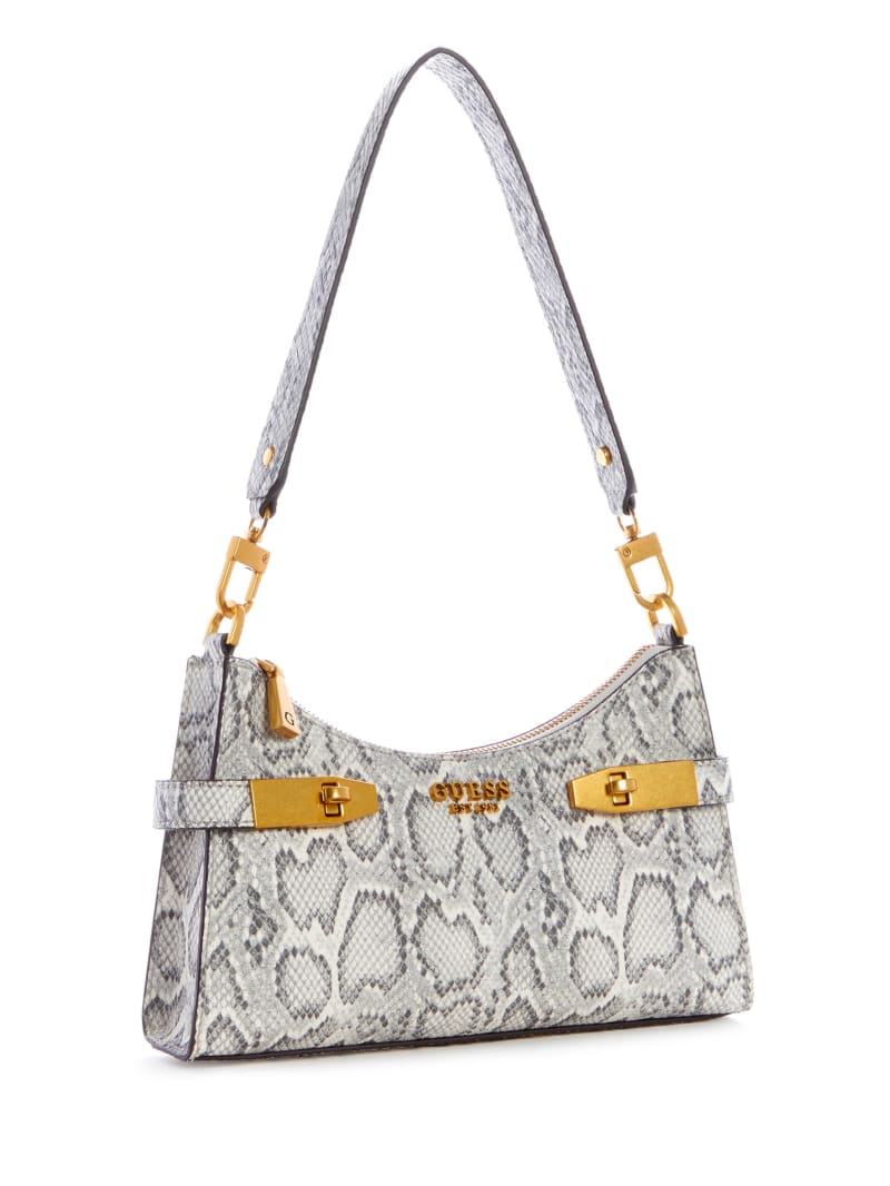 Guess Zadie Python Women's Shoulder Bags Grey | 6491-EYACI